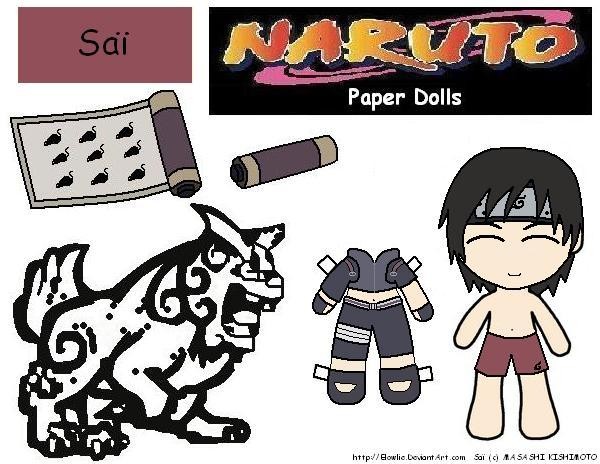 Chibi Naruto Paper Doll Free Printable Papercraft Templates Tyello